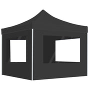 Partytent 2x2 m inklapbaar met wanden antraciet
