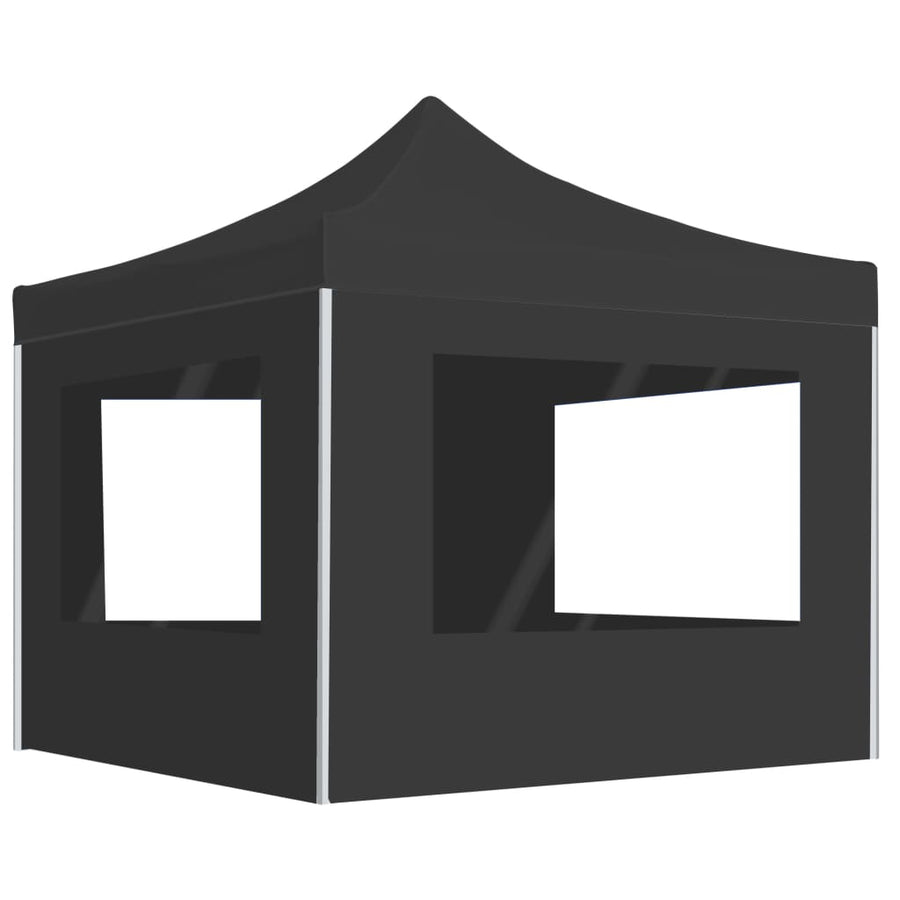 Partytent Inklapbaar Met Wanden 2X2 M Aluminium Antraciet