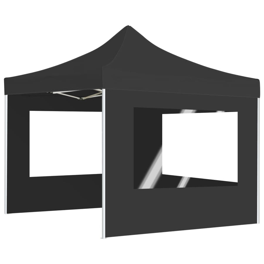 Partytent Inklapbaar Met Wanden 2X2 M Aluminium Antraciet