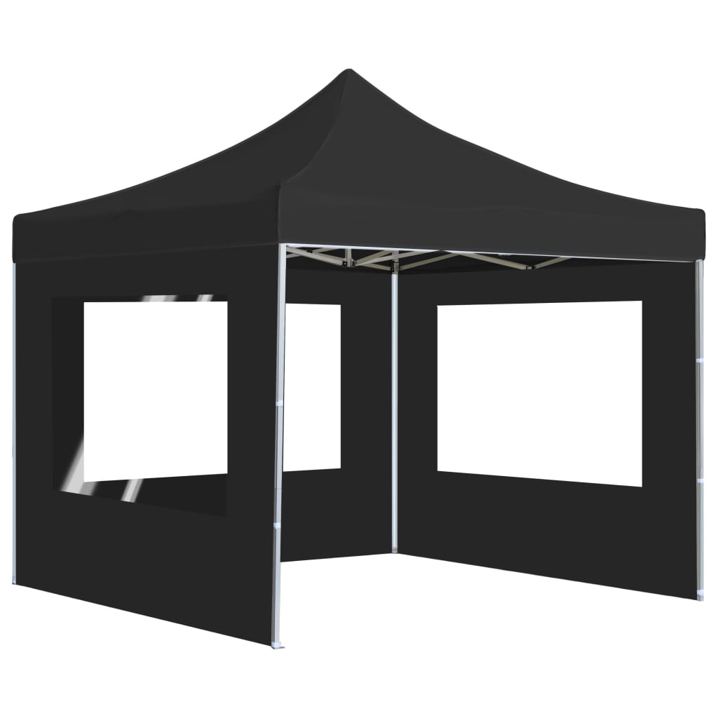 Partytent Inklapbaar Met Wanden 2X2 M Aluminium Antraciet