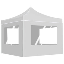 Partytent Inklapbaar Met Wanden 2X2 M Aluminium Wit