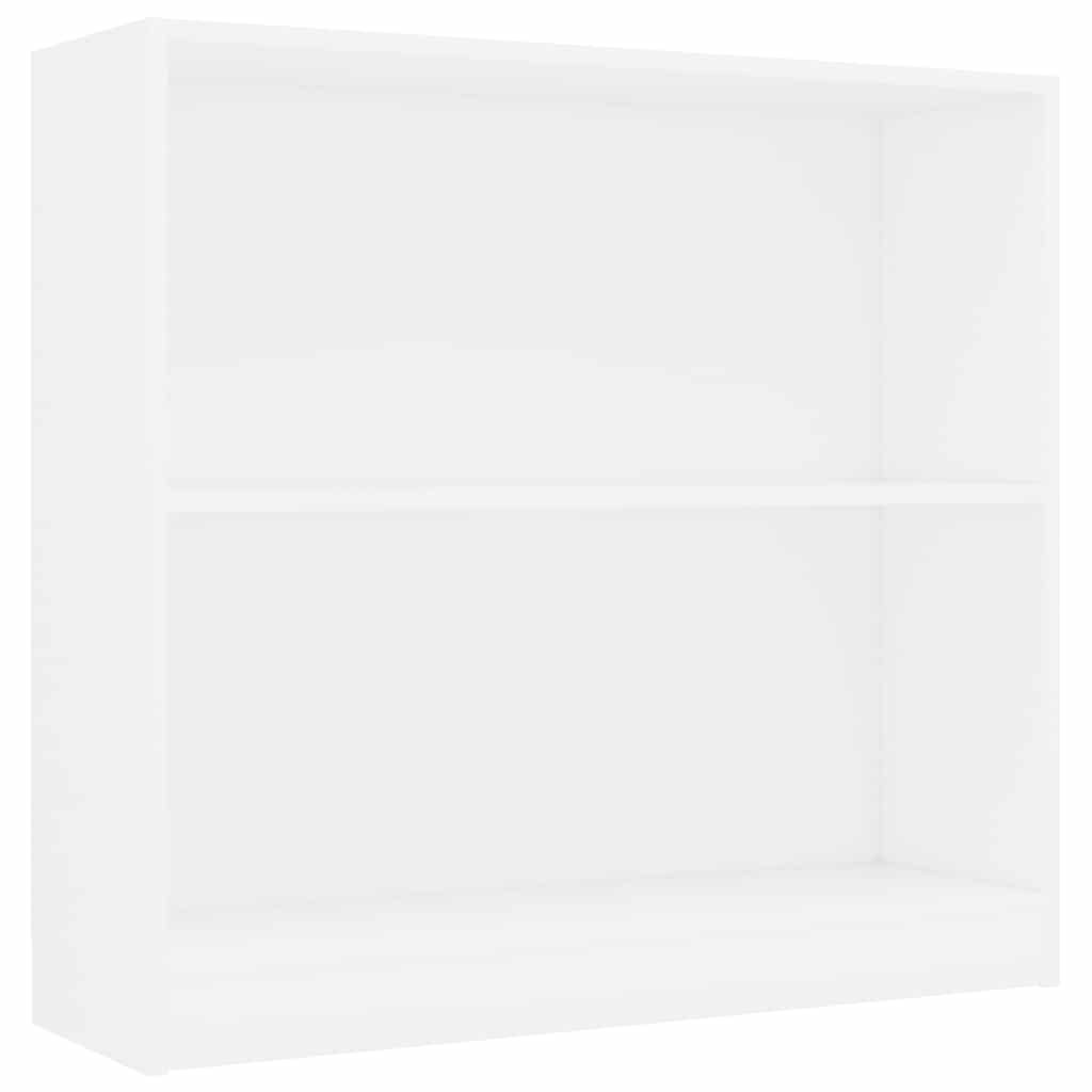 Boekenkast 80x24x75 cm bewerkt hout wit