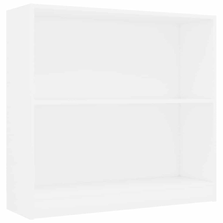 Boekenkast 80x24x75 cm bewerkt hout wit