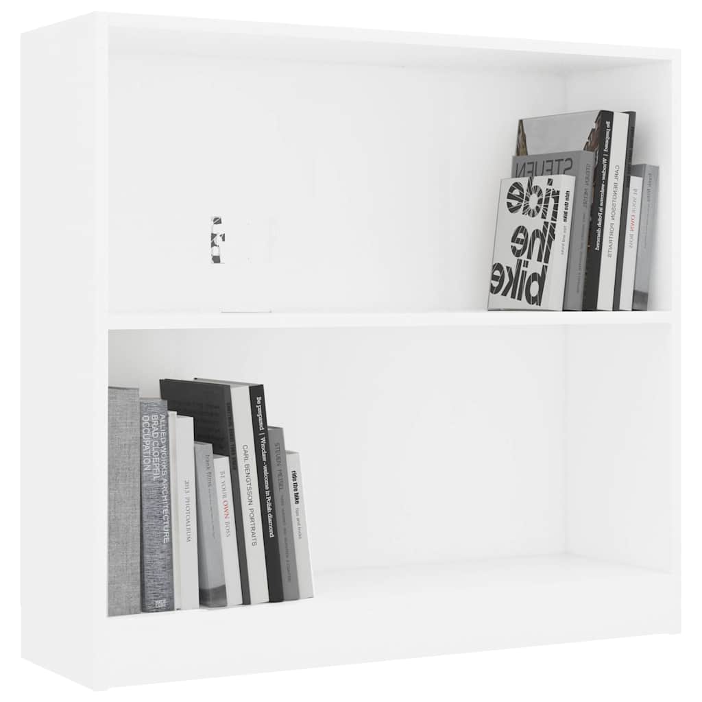 Boekenkast 80x24x75 cm bewerkt hout wit