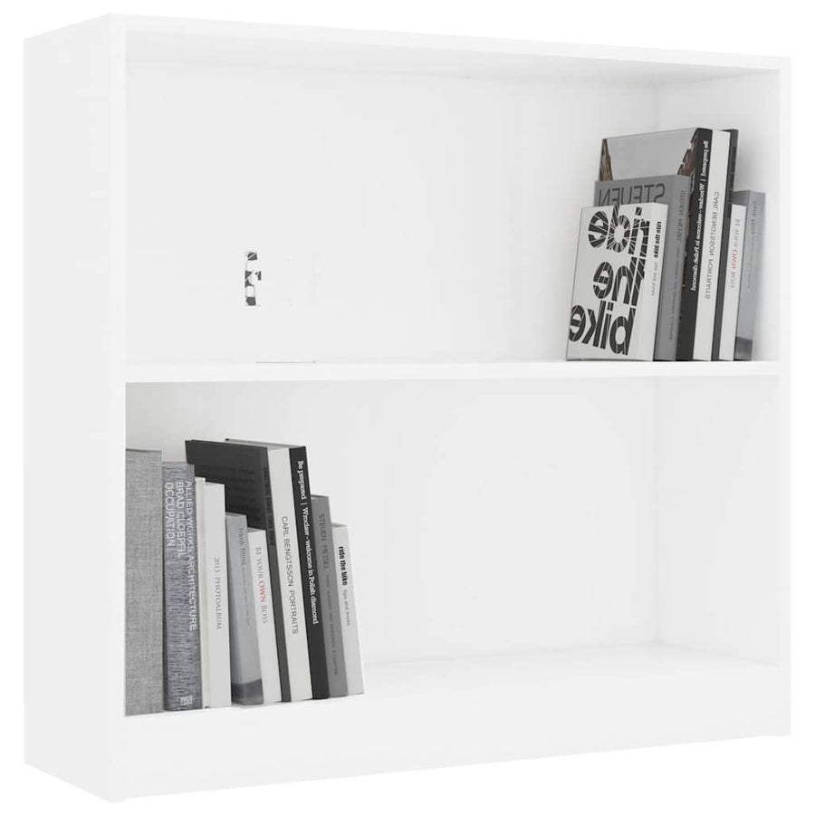 Boekenkast 80x24x75 cm bewerkt hout wit