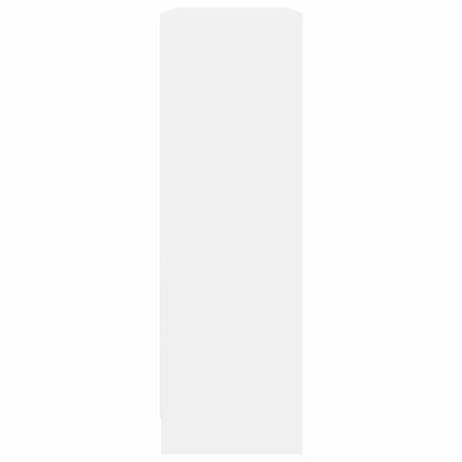 Boekenkast 80x24x75 cm bewerkt hout wit