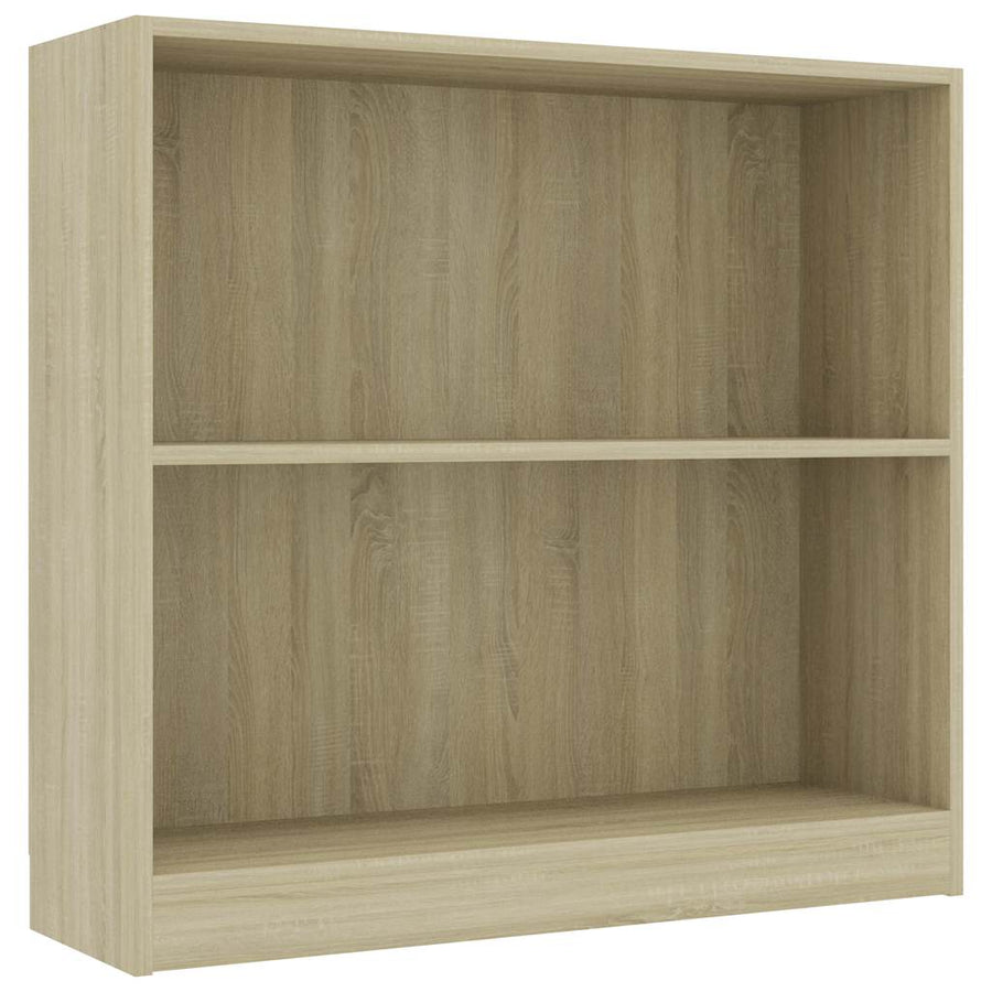 Boekenkast 80x24x75 cm bewerkt hout sonoma eikenkleurig