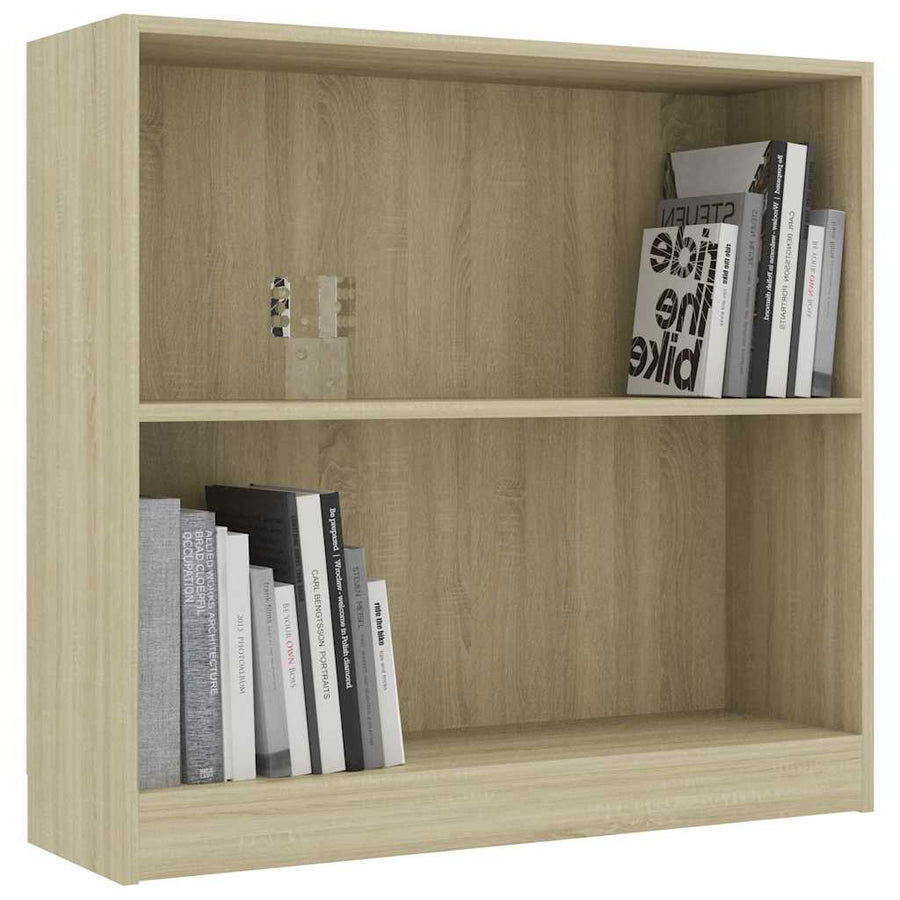 Boekenkast 80x24x75 cm bewerkt hout sonoma eikenkleurig