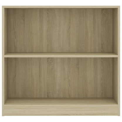 Boekenkast 80x24x75 cm bewerkt hout sonoma eikenkleurig