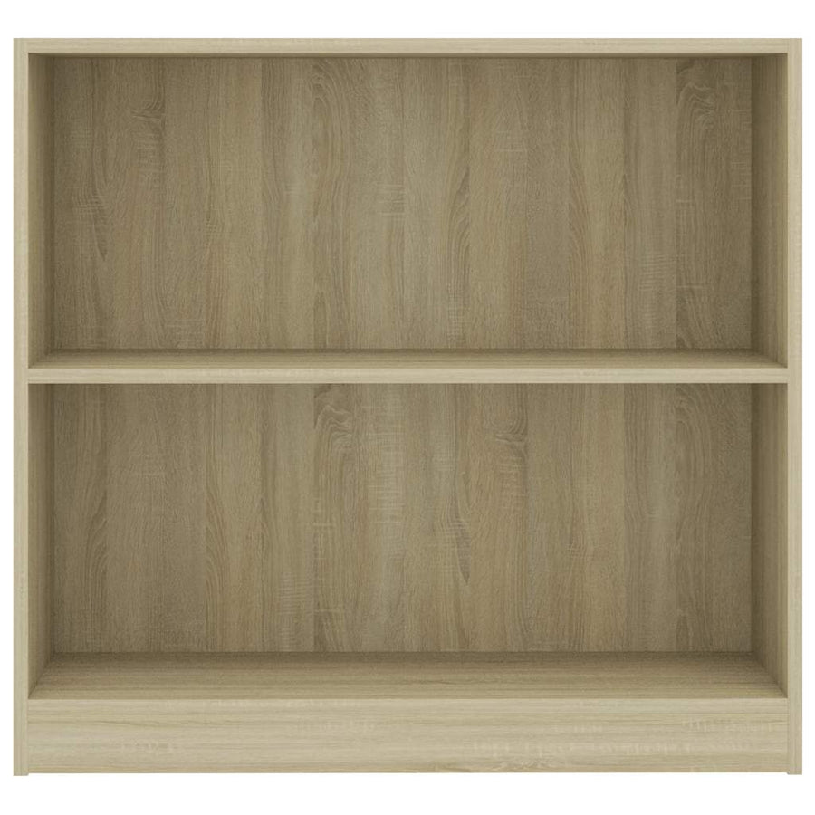 Boekenkast 80x24x75 cm bewerkt hout sonoma eikenkleurig