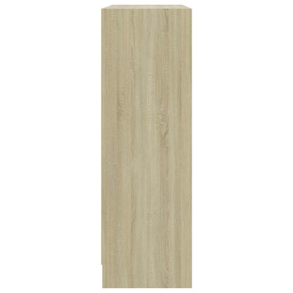 Boekenkast 80x24x75 cm bewerkt hout sonoma eikenkleurig