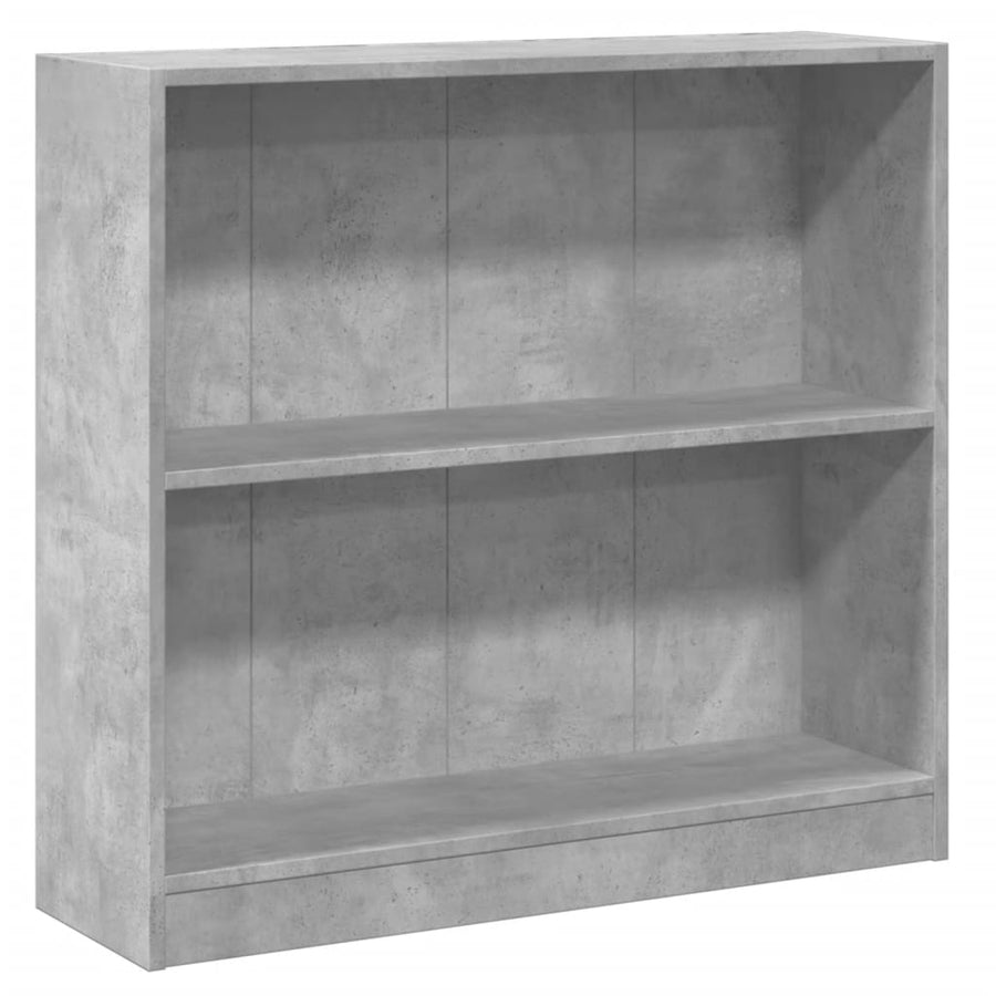 Boekenkast 80X24X75 Cm Bewerkt Hout Betongrijs 1 80 x 24 x 75 cm