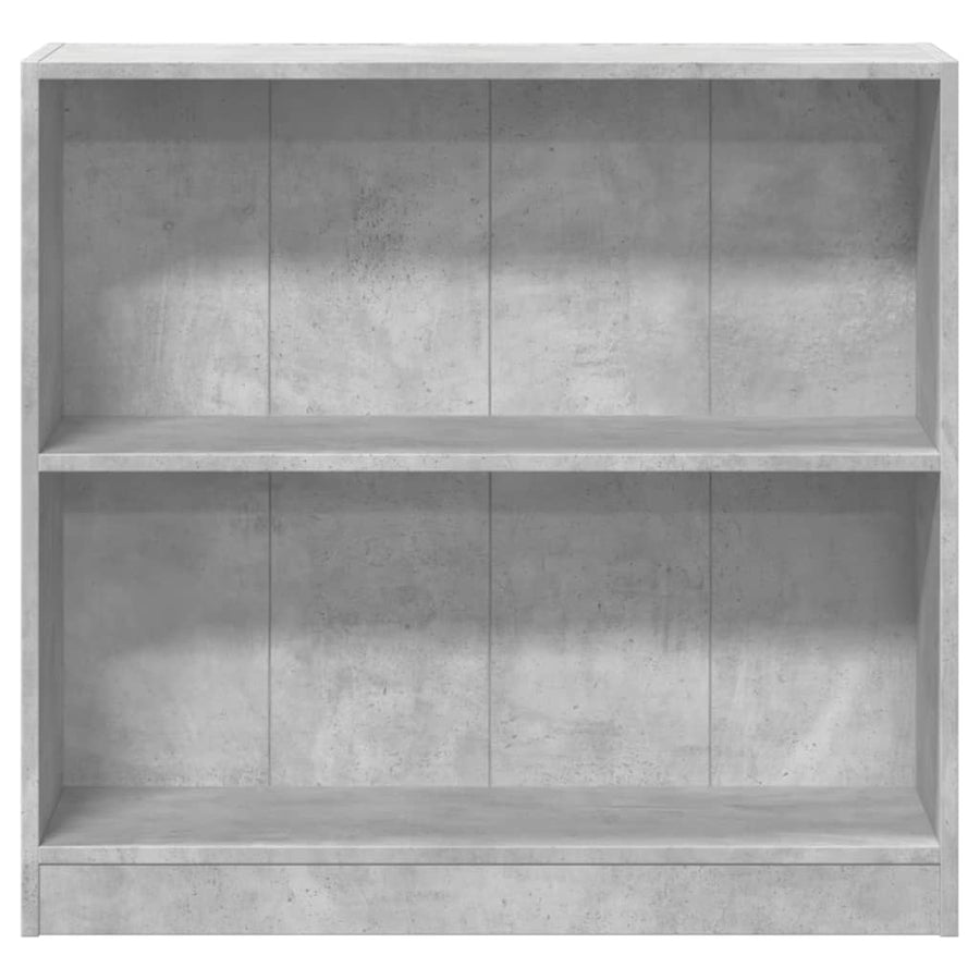 Boekenkast 80X24X75 Cm Bewerkt Hout Betongrijs 1 80 x 24 x 75 cm