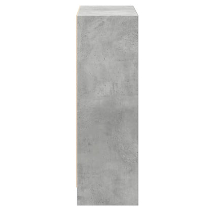 Boekenkast 80X24X75 Cm Bewerkt Hout Betongrijs 1 80 x 24 x 75 cm