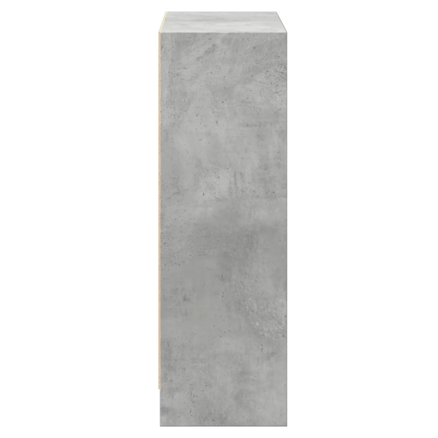 Boekenkast 80X24X75 Cm Bewerkt Hout Betongrijs 1 80 x 24 x 75 cm