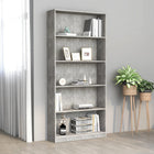 Boekenkast 80x24x175 cm bewerkt hout betongrijs