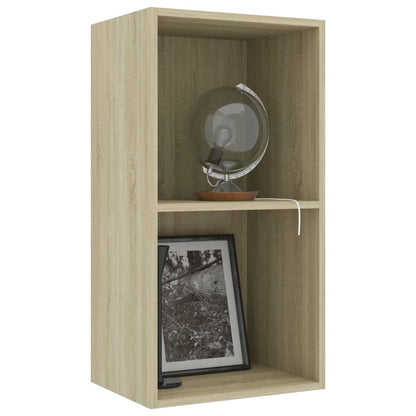 Boekenkast met 2 schappen 40x30x76,5 cm bewerkt hout sonoma eik 40 x 30 x 76.5 cm Sonoma eiken