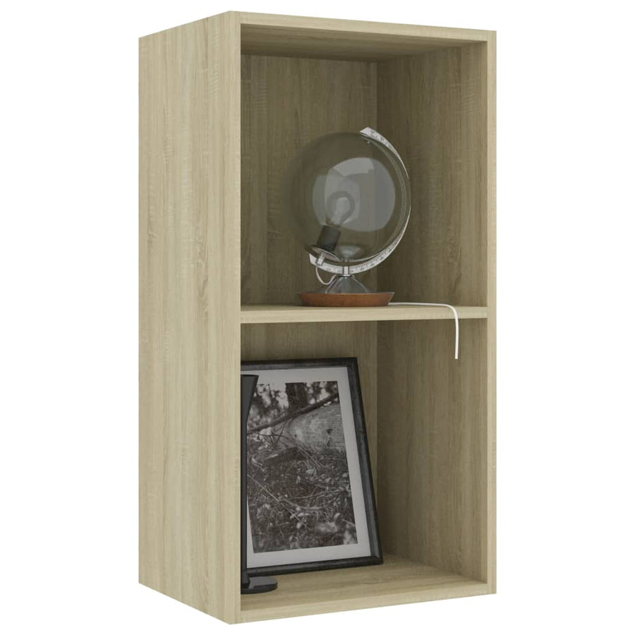 Boekenkast met 2 schappen 40x30x76,5 cm bewerkt hout sonoma eik 40 x 30 x 76.5 cm Sonoma eiken