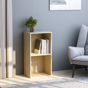 Bookcase with 2 shelves 40x30x76.5 cm engineered wood sonoma oak