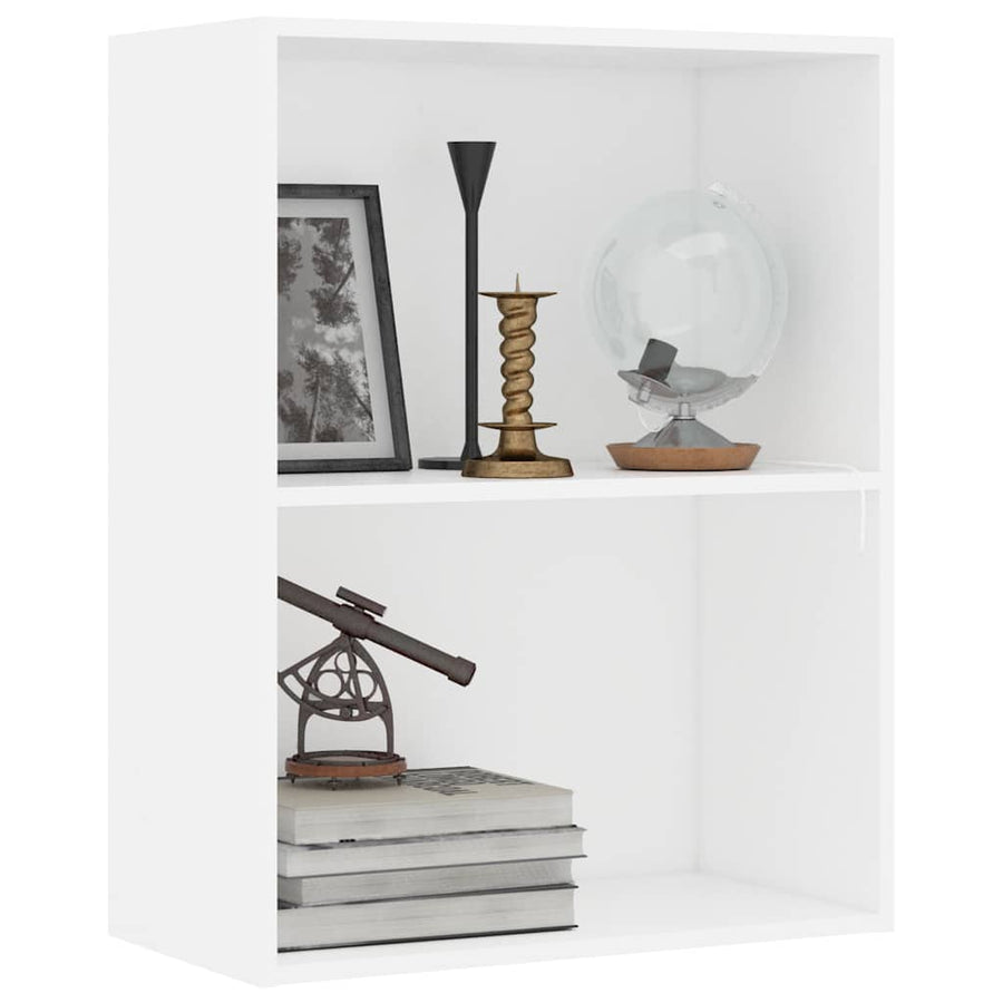 Boekenkast 60x30x76,5 cm bewerkt hout wit