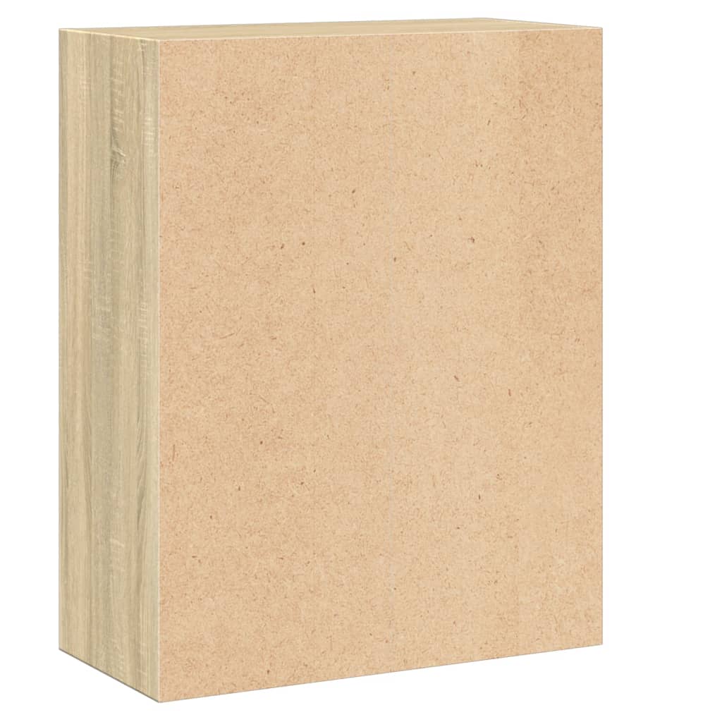 Boekenkast Met 2 Schappen 60X30X76,5 Cm Spaanplaat Sonoma Eiken 1 60 x 30 x 76.5 cm