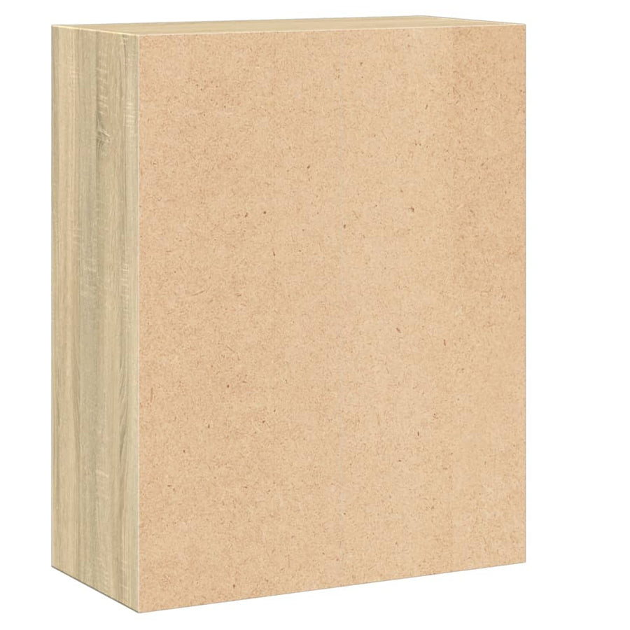 Boekenkast Met 2 Schappen 60X30X76,5 Cm Spaanplaat Sonoma Eiken 1 60 x 30 x 76.5 cm