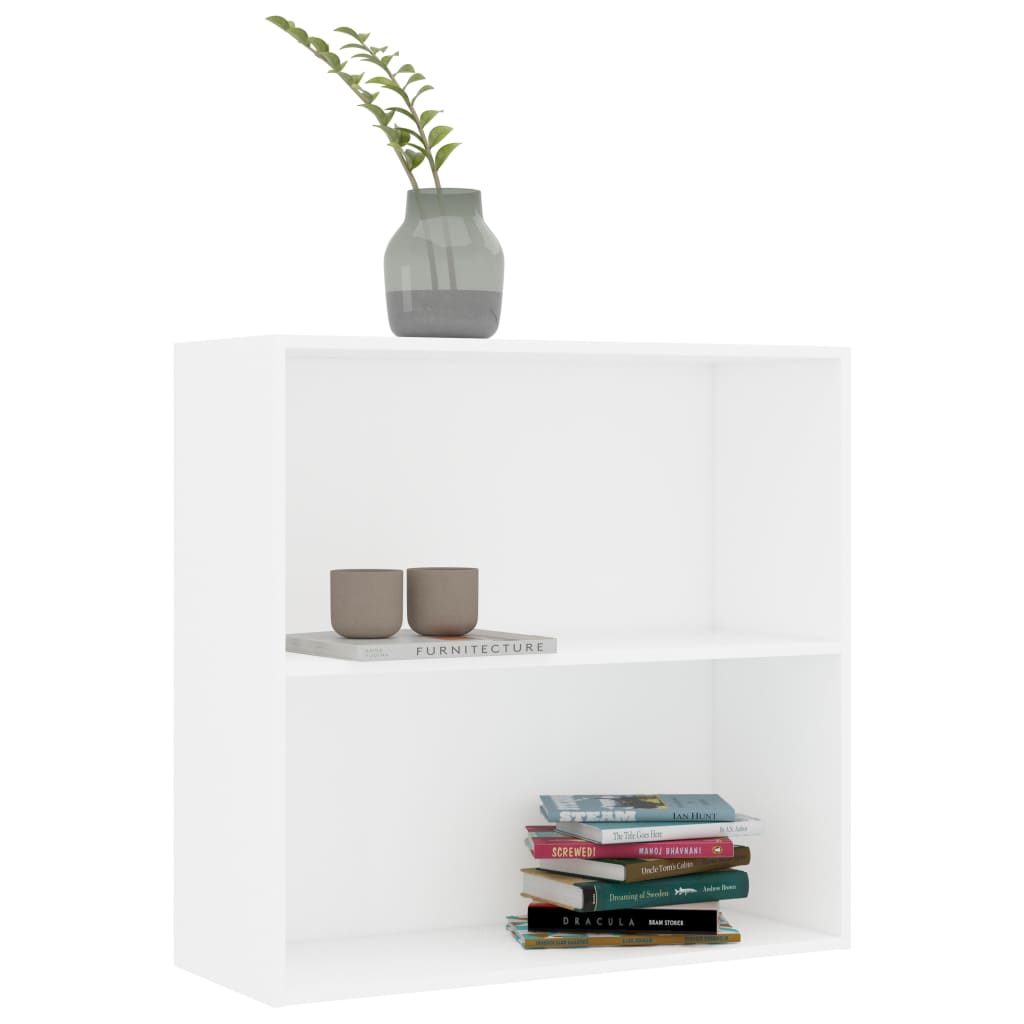 Boekenkast 80x30x76,5 cm bewerkt hout wit