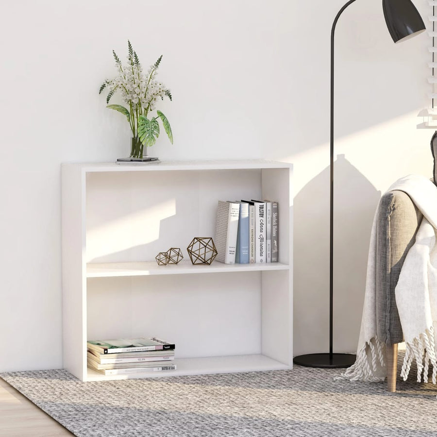 Boekenkast 80x30x76,5 cm bewerkt hout wit