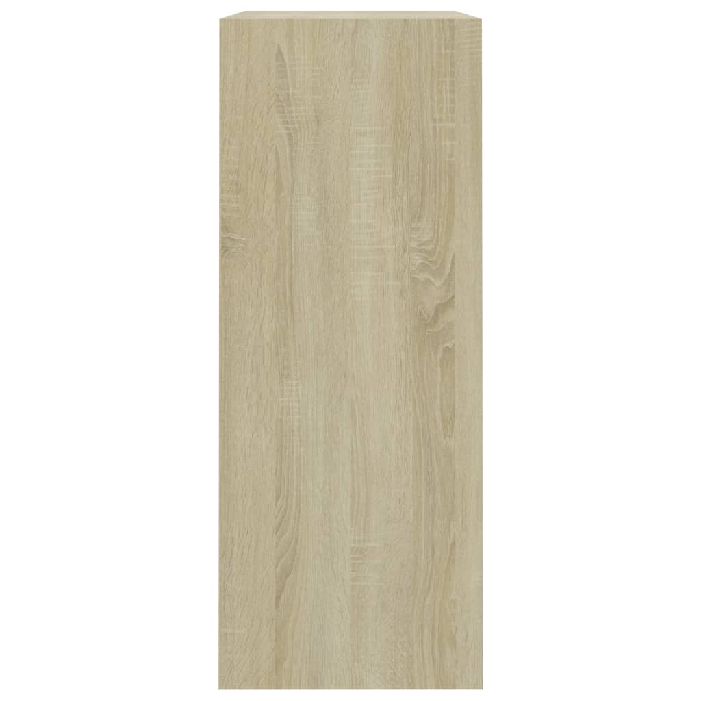 Boekenkast 80x30x76,5 cm bewerkt hout sonoma eikenkleurig