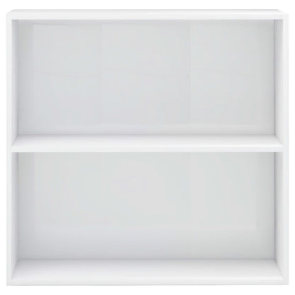 Boekenkast 2 Schappen 80X30X76,5 Cm Spaanplaat Hoogglans Wit