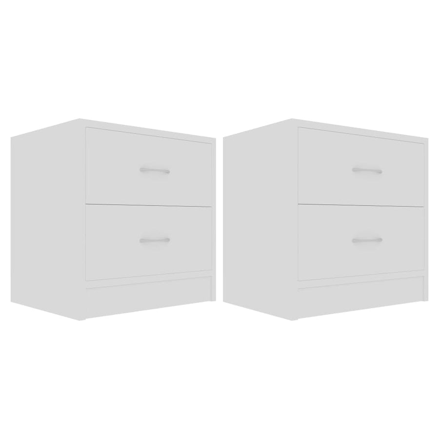 Nachtkastjes 2 st 40x30x40 cm spaanplaat wit 2 Wit