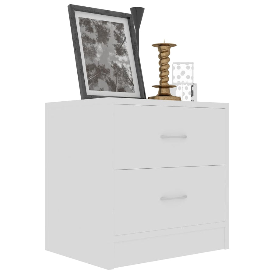 Nachtkastjes 2 st 40x30x40 cm spaanplaat wit 2 Wit