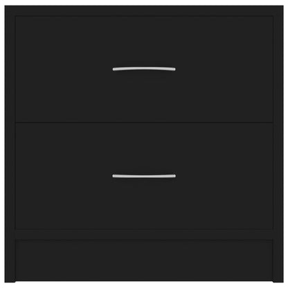 Nachtkastje 40x30x40 cm spaanplaat zwart 1 Zwart