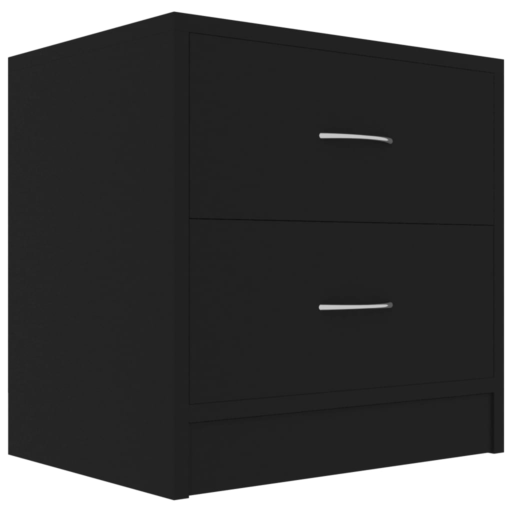 Nachtkastjes 2 st 40x30x40 cm spaanplaat zwart 2 Zwart