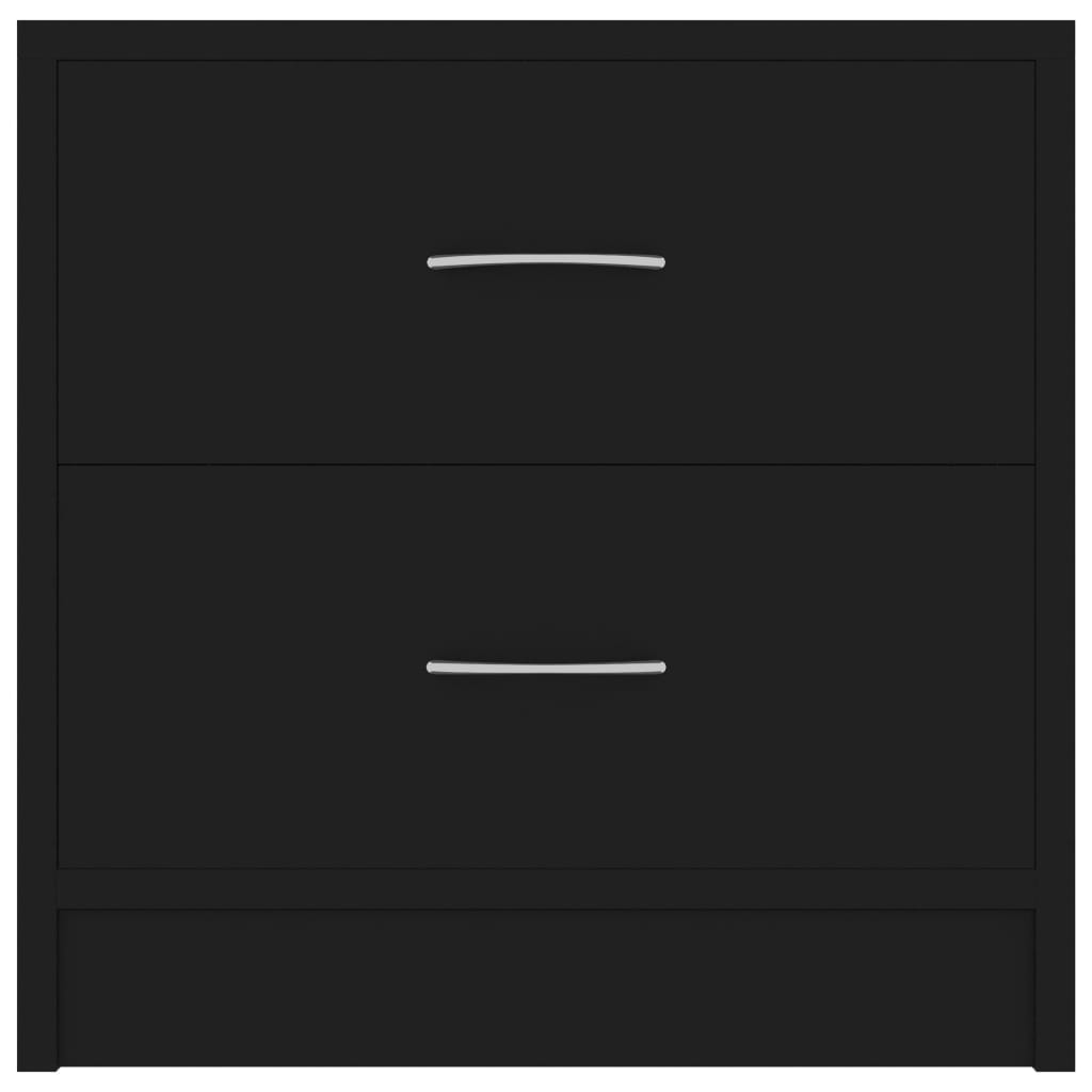 Nachtkastjes 2 st 40x30x40 cm spaanplaat zwart 2 Zwart