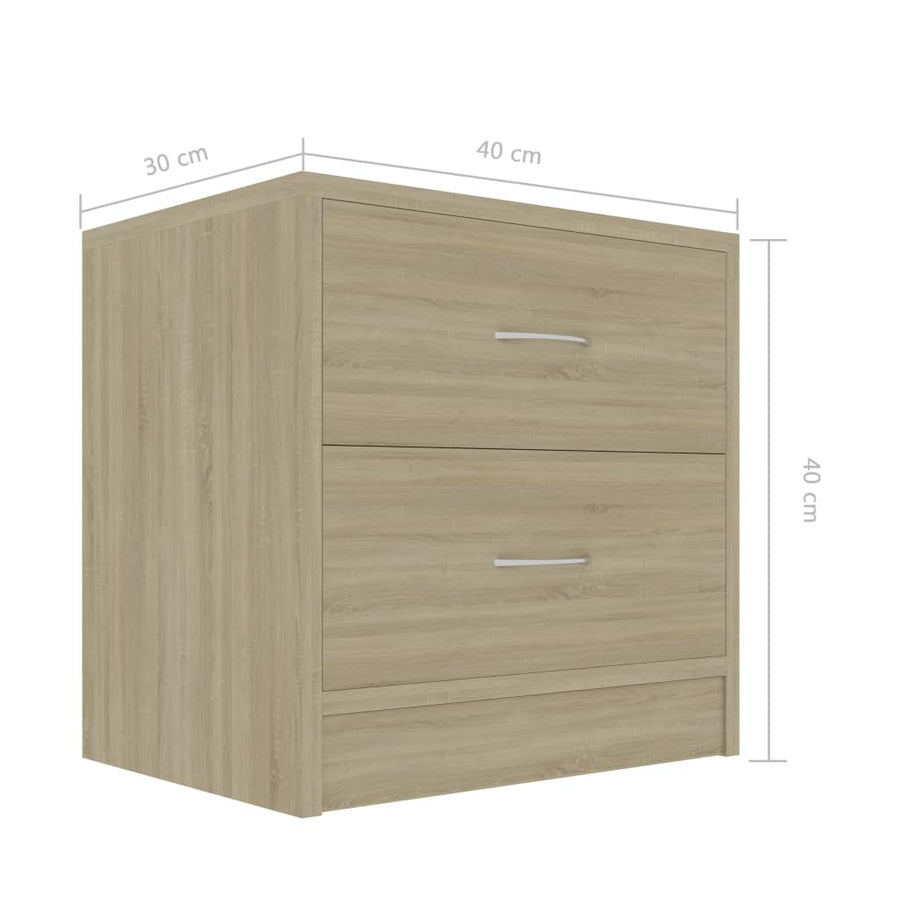 Nachtkastje 40x30x40 cm spaanplaat sonoma eikenkleurig 1 Sonoma eiken