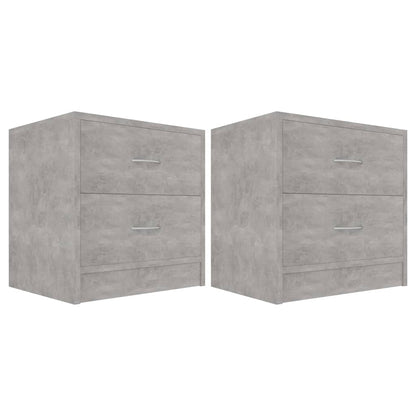 Nachtkastjes 2 st 40x30x40 cm spaanplaat betongrijs 2 Betongrijs