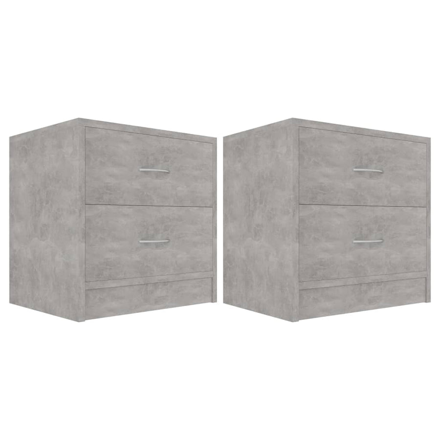 Nachtkastjes 2 st 40x30x40 cm spaanplaat betongrijs 2 Betongrijs