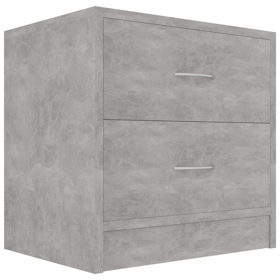 Nachtkastjes 2 st 40x30x40 cm spaanplaat betongrijs 2 Betongrijs