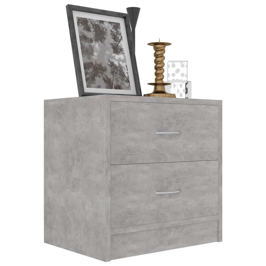 Nachtkastjes 2 st 40x30x40 cm spaanplaat betongrijs 2 Betongrijs