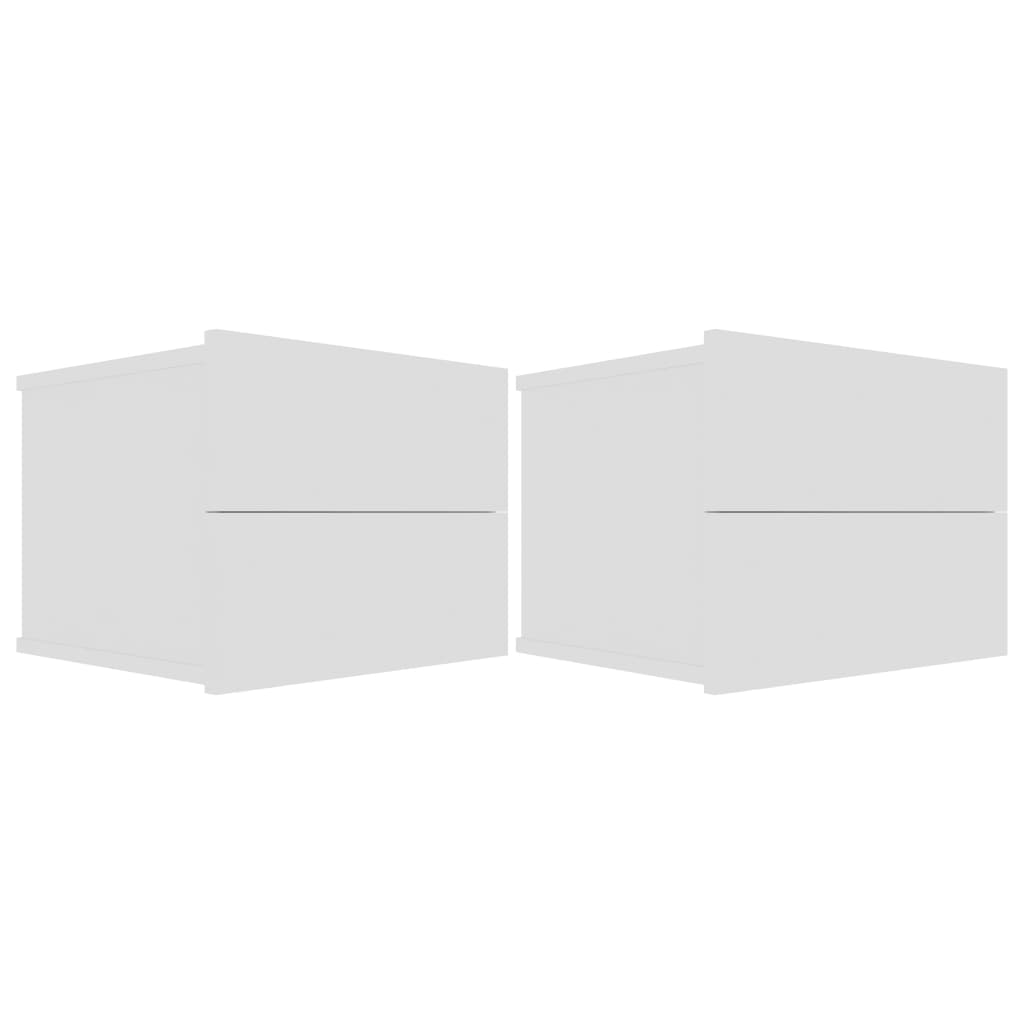 Nachtkastjes 40X30X30 Cm Spaanplaat 2 Wit