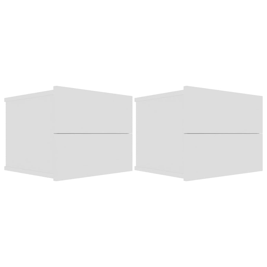 Nachtkastjes 40X30X30 Cm Spaanplaat 2 Wit