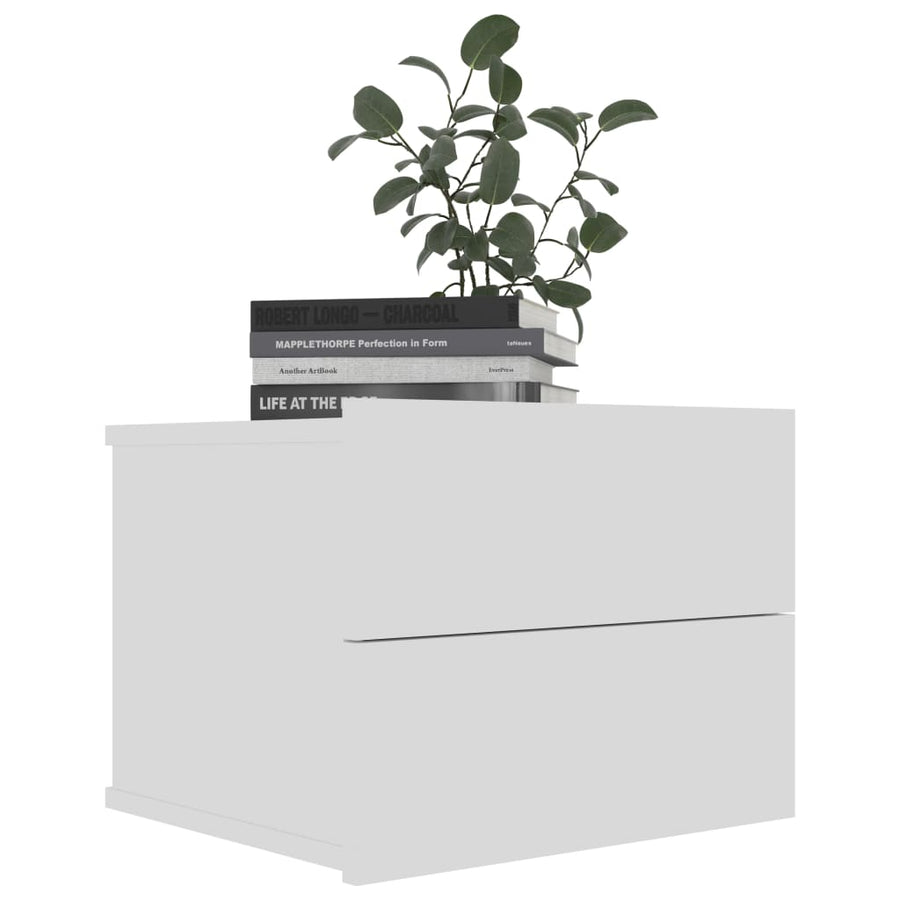 Nachtkastjes 40X30X30 Cm Spaanplaat 2 Wit