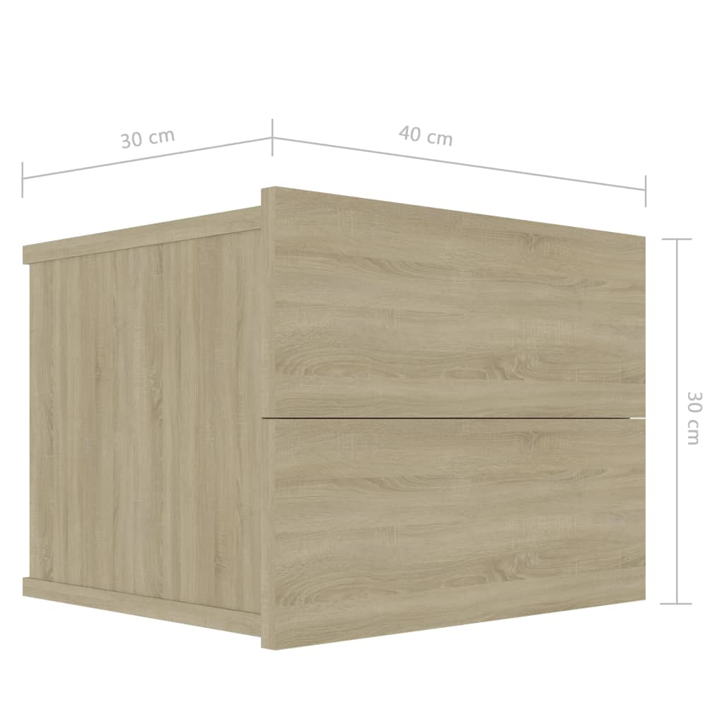 Nachtkastjes 40X30X30 Cm Spaanplaat Kleurig 2 Sonoma eiken