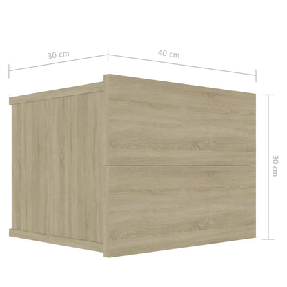 Nachtkastjes 40X30X30 Cm Spaanplaat Kleurig 2 Sonoma eiken