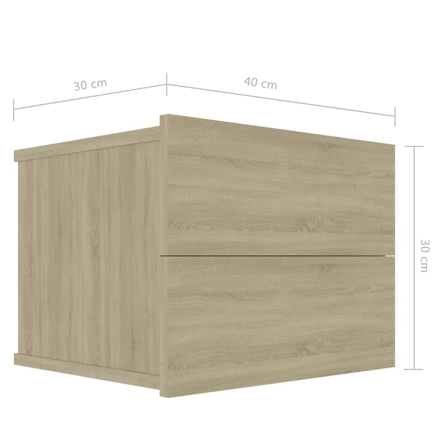 Nachtkastjes 40X30X30 Cm Spaanplaat Kleurig 2 Sonoma eiken