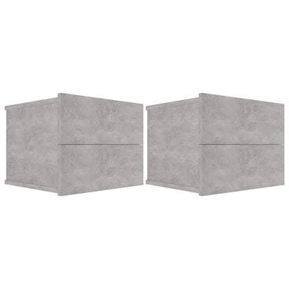 Nachtkastjes 2 st 40x30x30 cm spaanplaat betongrijs 2 Betongrijs