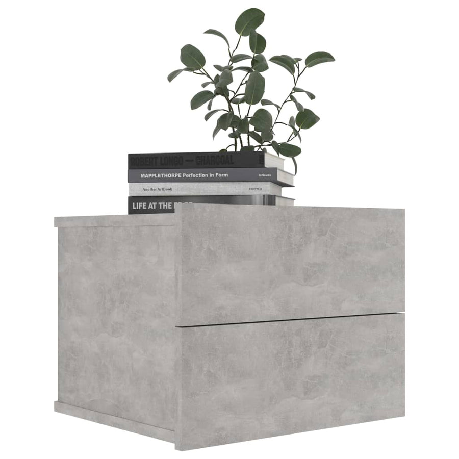 Nachtkastjes 2 st 40x30x30 cm spaanplaat betongrijs 2 Betongrijs