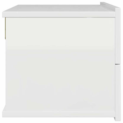 Nachtkastjes 2 st 40x30x30 cm bewerkt hout hoogglans wit