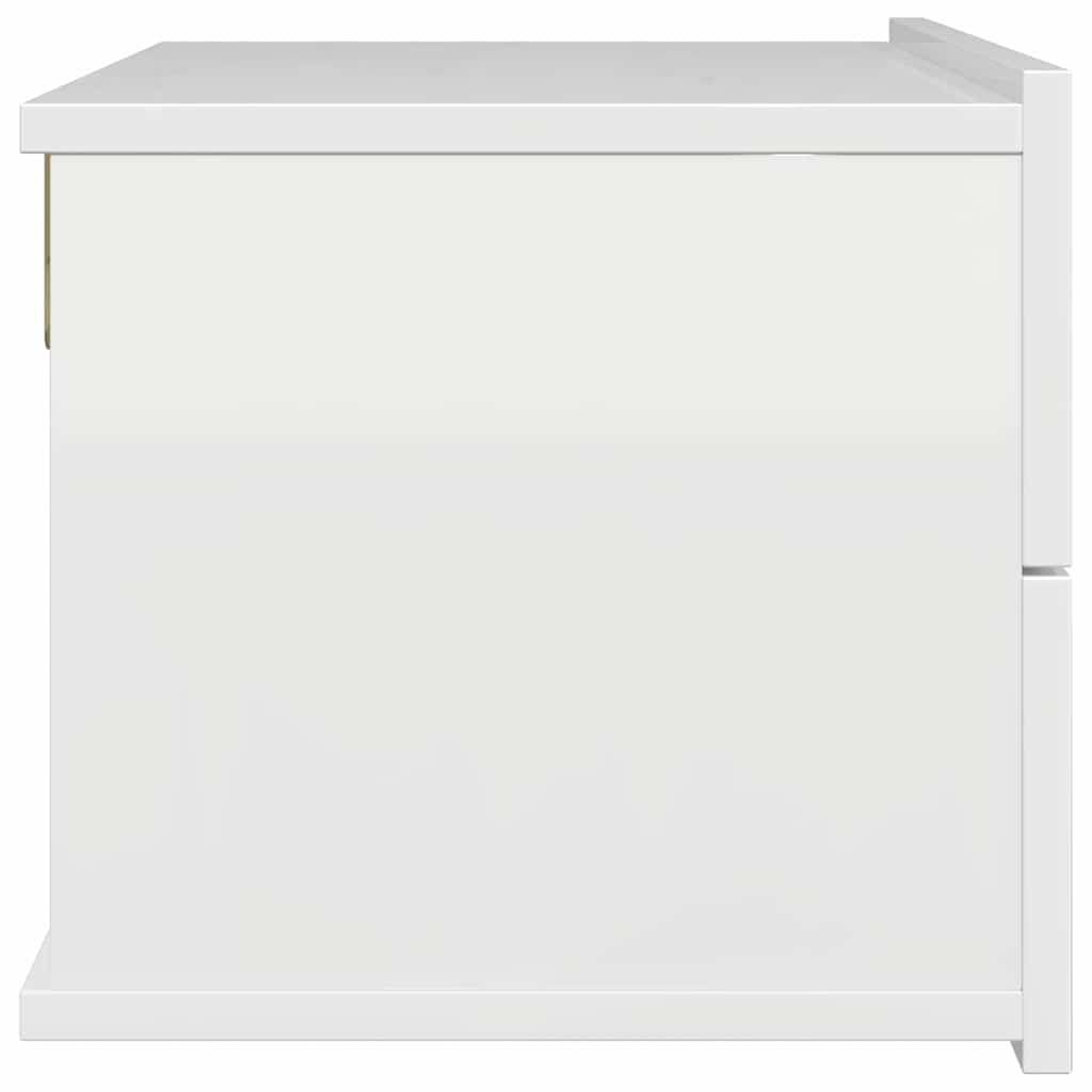 Nachtkastjes 2 st 40x30x30 cm bewerkt hout hoogglans wit